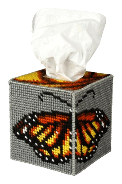 Tissue box cover - needlepoint (halfstitch) kit "Butterfly" 5102