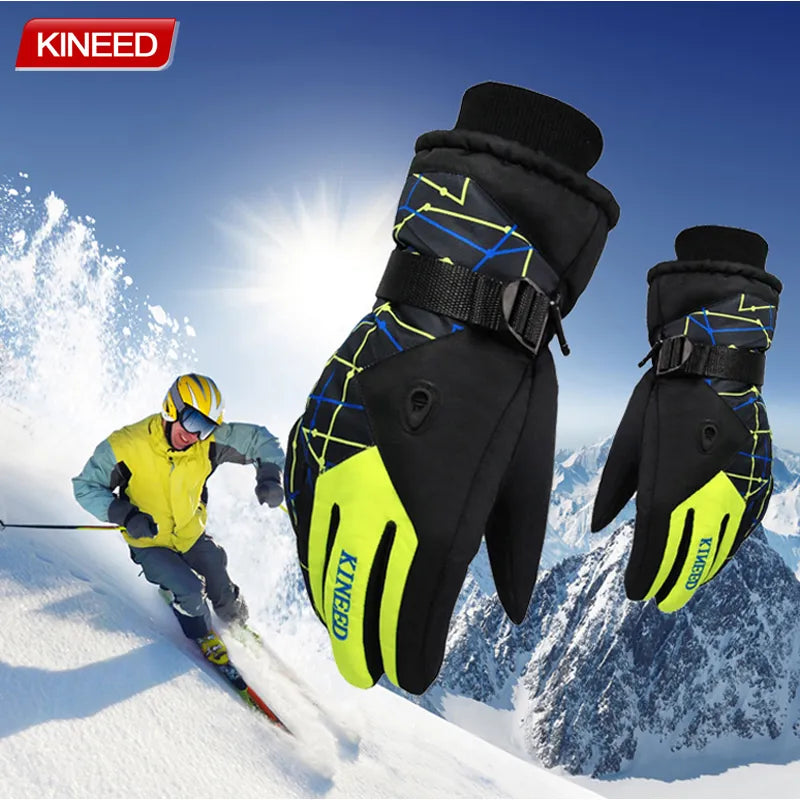 Winter Warm Snowboard Ski Gloves men women mountain Skiing snowmobile waterproof snow motorcycle Gloves Windproof guanti moto