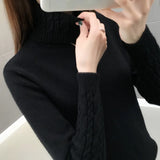 Women Sweater Turtleneck Pullovers Autumn Winter Sweaters New 2023 Long Sleeves Thick Warm Female Sweater Khaki