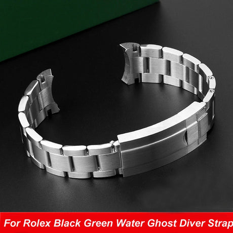 steel strap suitable for Rolex watch strap steel band black water ghost Green Water Ghost diver series watch chain 20mm